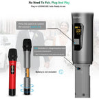 Buy now Bietrun Wireless Microphone, Professional UHF Metal Dual Handheld Cordless Dynamic Mic System Set with Rechargeable Receiver, 1/4‘’Output, Plug and Play, Instrument-Wireless-Mics for Karaoke, Wedding at indiglob india