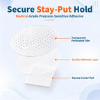 3 Sizes Clear Small Round Bandages, 100 Count, Secure Hold
