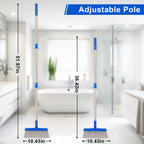 Broom - 52-Inch Adjustable Long Handle Broom, Multi-Scene Indoor Cleaning Tool for Hardwood Floors, Tiles, Kitchens, Offices, Courtyards, Lobbies, Patios.