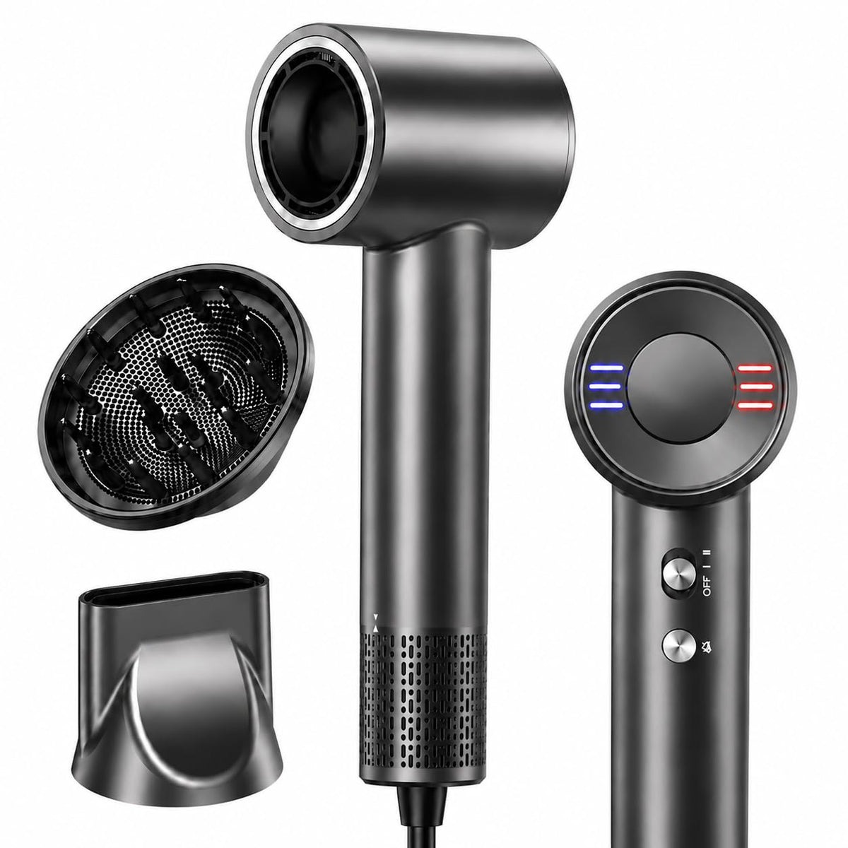 Dual Voltage Hair Dryer for Travel, 170,000 RPM High-Speed Blow Dryer