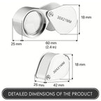 KINGMAS Foldable Jewelry Loupe 30x 21mm Jewelers Magnifying Glass