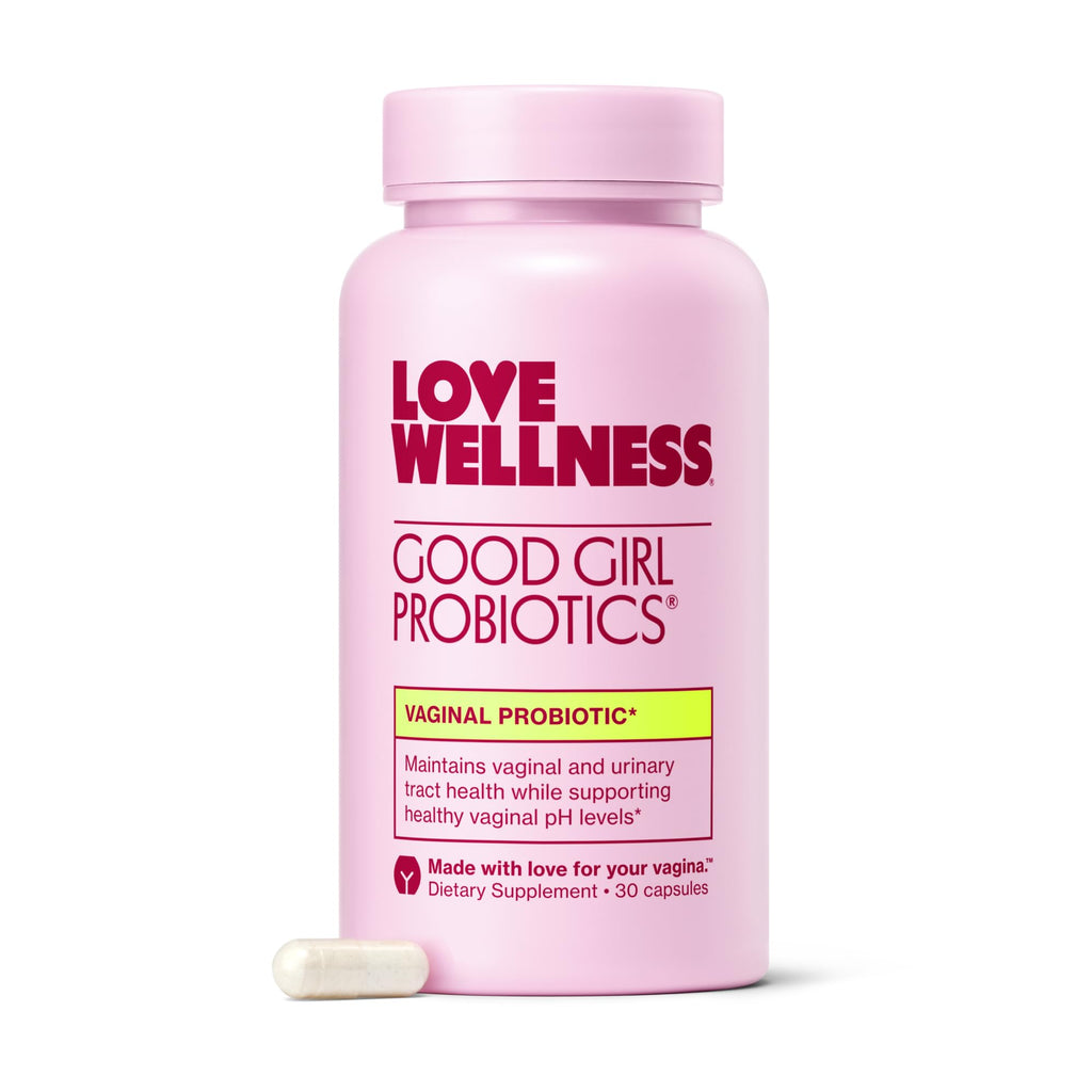 Love Wellness Good Girl Vaginal Probiotics | 9-Strain | 30-Day Supply | 9-strain probiotic, Dietary supplement, Gluten-free, Easy to take, 30 capsules