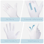 30 Pcs White Cotton Gloves, Unisex, Soft, Stretchable