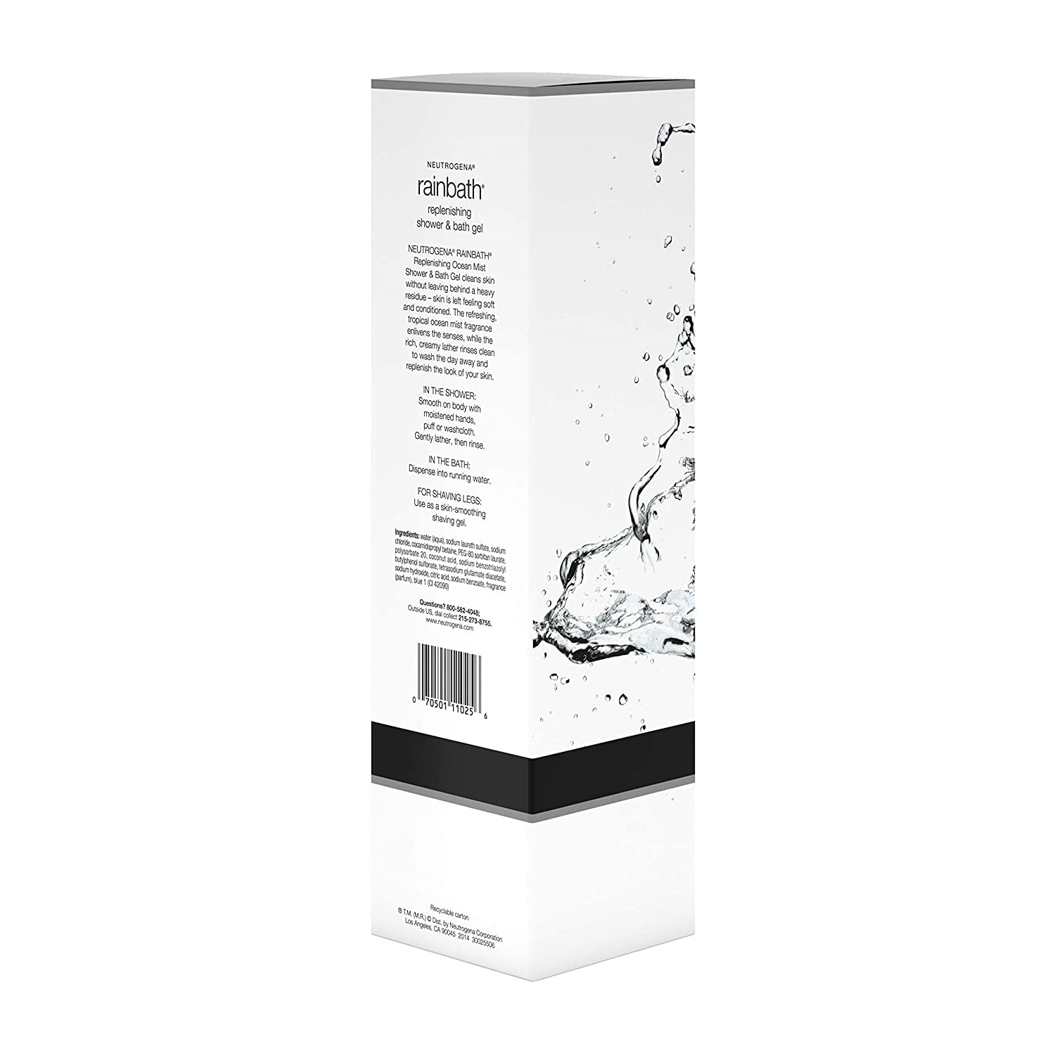 Buy now Neutrogena Rainbath Replenishing and Cleansing Shower and Bath Gel, Moisturizing Body Wash and Shaving Gel with Clean Rinsing Lather, Ocean Mist Scent, 32 fl. oz (Pack of 2) at indiglob india
