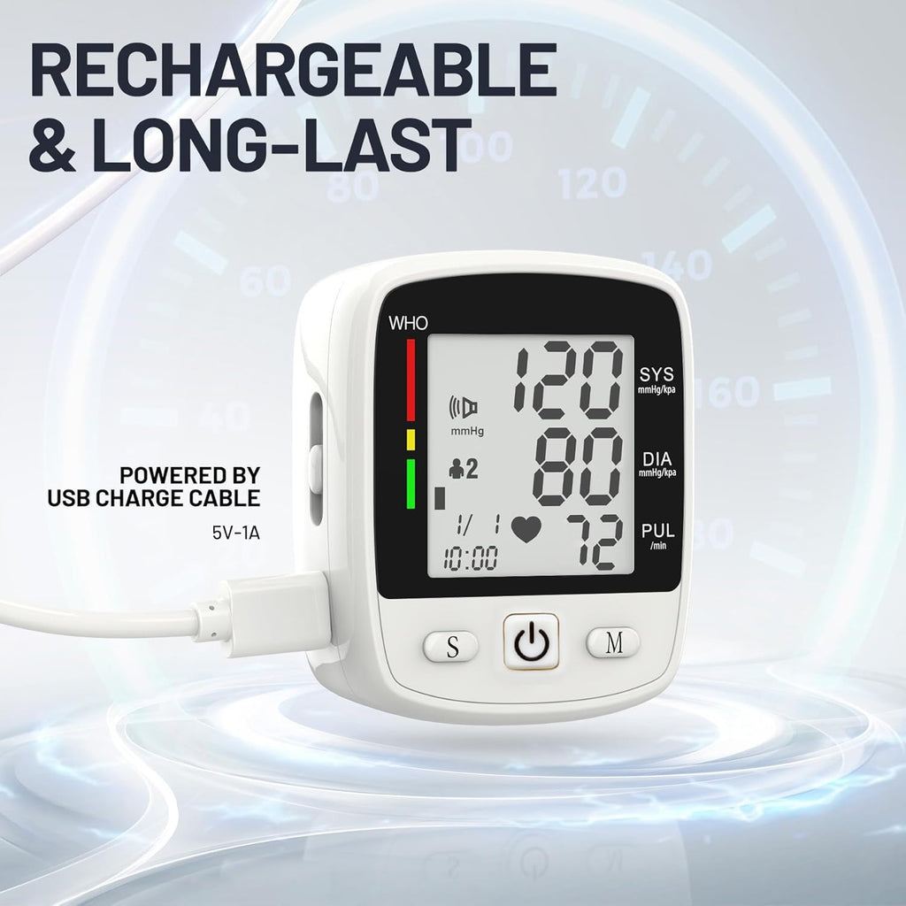 FDA Cleared Blood Pressure Monitor Wrist BP Machine for Home Use