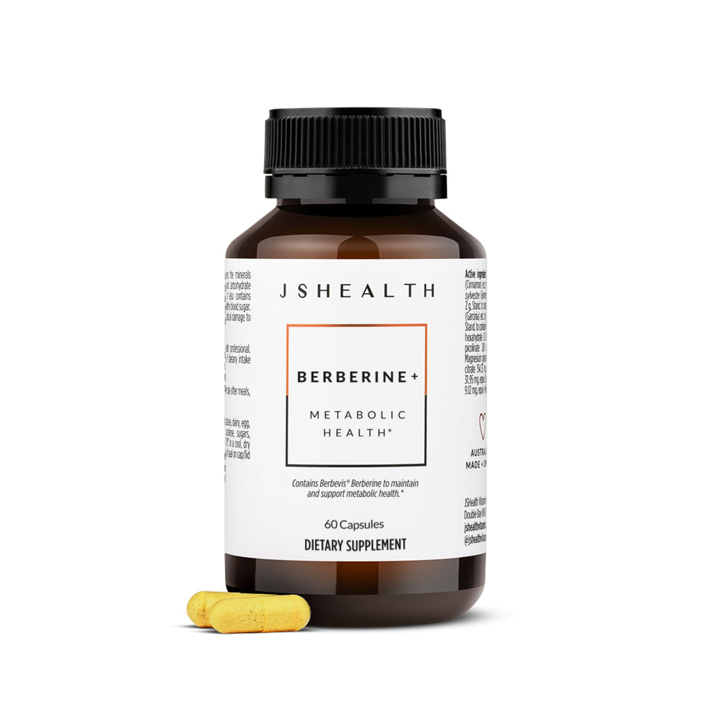 JSHealth Berberine Supplement with Berbevis for Metabolic Health Support. Higher Strength for Blood Sugar Already in the Normal Range and Body Composition. By Nutritionist Jessica Sepel (60 Capsules)