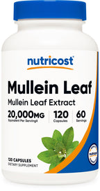Nutricost Mullein Leaf Extract 120 Capsules for 60 Serving Per Bottle