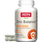 Jarrow Zinc Balance 15 mg, Zinc with Copper, 100 Capsules | Essential Minerals For Immune System Support, Immune Support Supplement, Gluten Free, Copper Supplement, Vegan