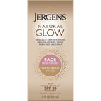 Jergens Natural Glow Face Self Tanner Lotion SPF 20, Fair To Medium, 2 oz | Sunless Tanning, Daily Facial Sunscreen, Oil Free Formula, Broad Spectrum UVA/UVB Protection, Gradual Color Development