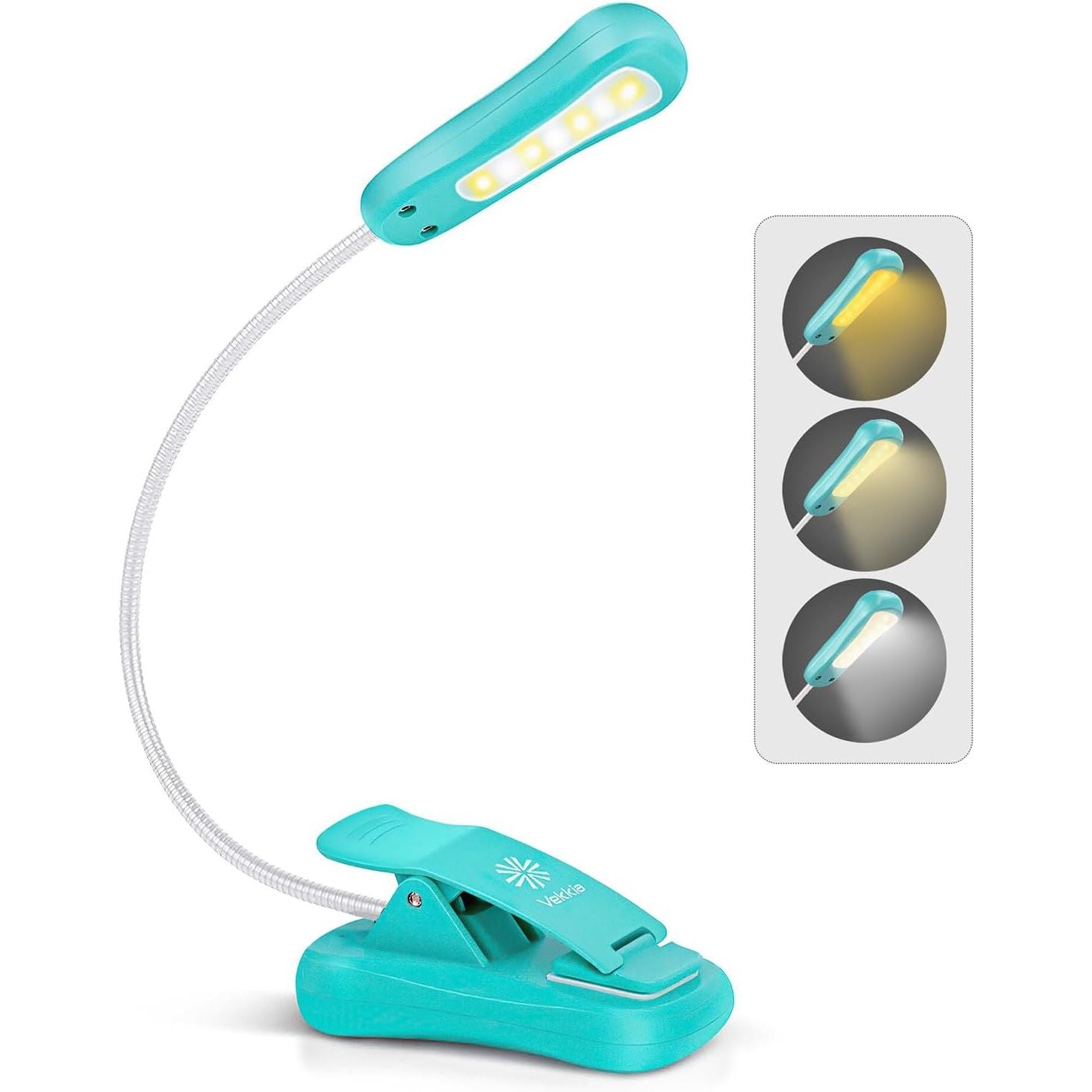 Buy now Vekkia Rechargeable Book Light for Reading in Bed, 3 Color x 3 Brightness, Lightweight Reading Light, Up to 70 Hours Lighting, Great for Readers, Travel (Blue) Blue at indiglob india