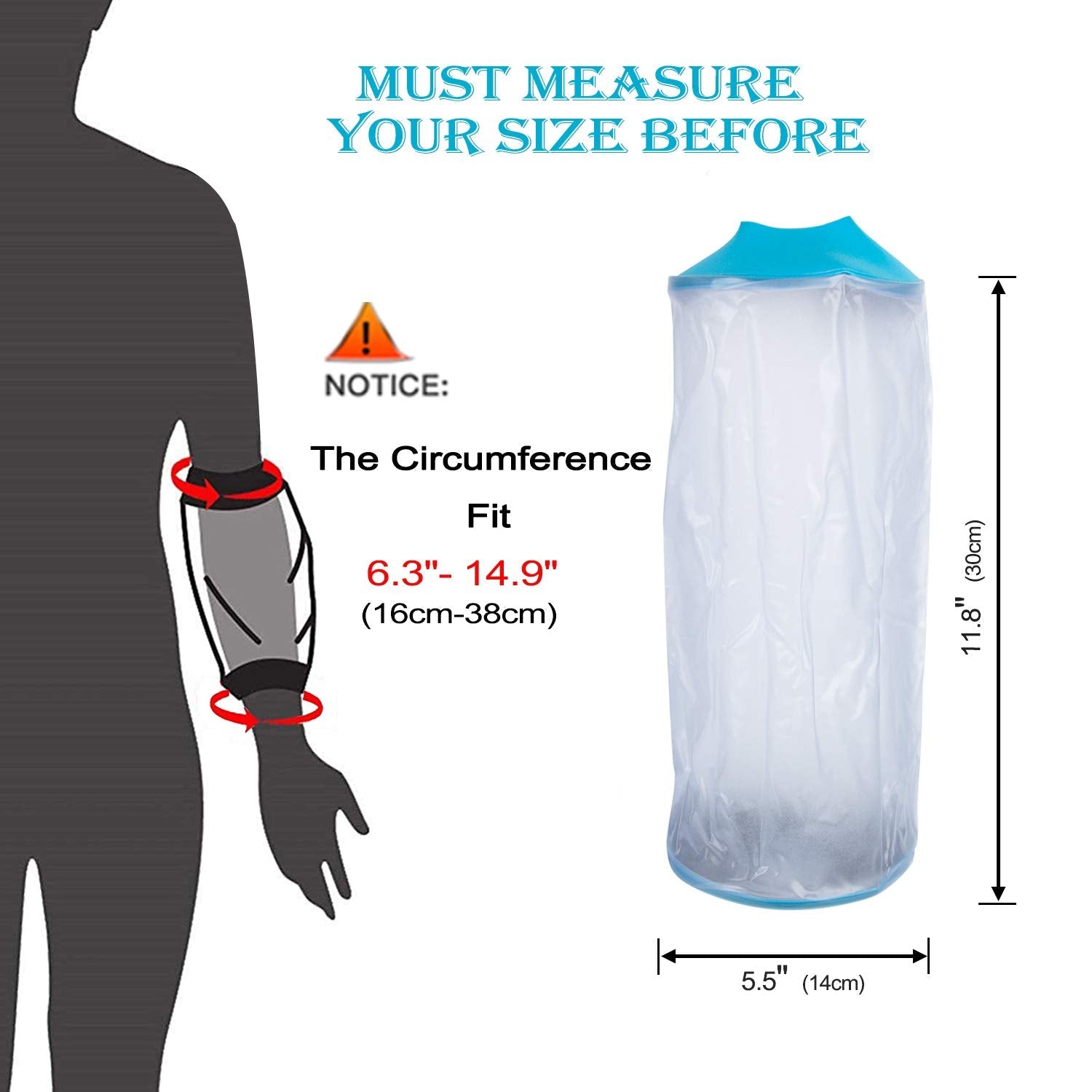 Buy now Asunby PICC Line Shower Cover Picc line Sleeve cover for upper Arm Waterproof IV & PICC Line Protetcor for Broken Wound Elbow Reusable showering post Surgery at indiglob india