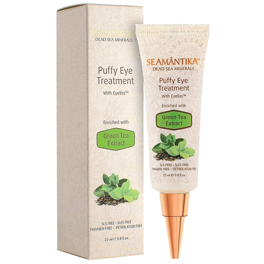 Buy now Puffy Eye Treatment Instant results â€“ Naturally Eliminate Wrinkles, Puffiness, Dark Circle and Bags in Minutes â€“ Hydrating Eye Cream w/ Green Tea Extract, Dead Sea Minerals by SEAMANTIKA â€“ .8 fl.oz. at indiglob india