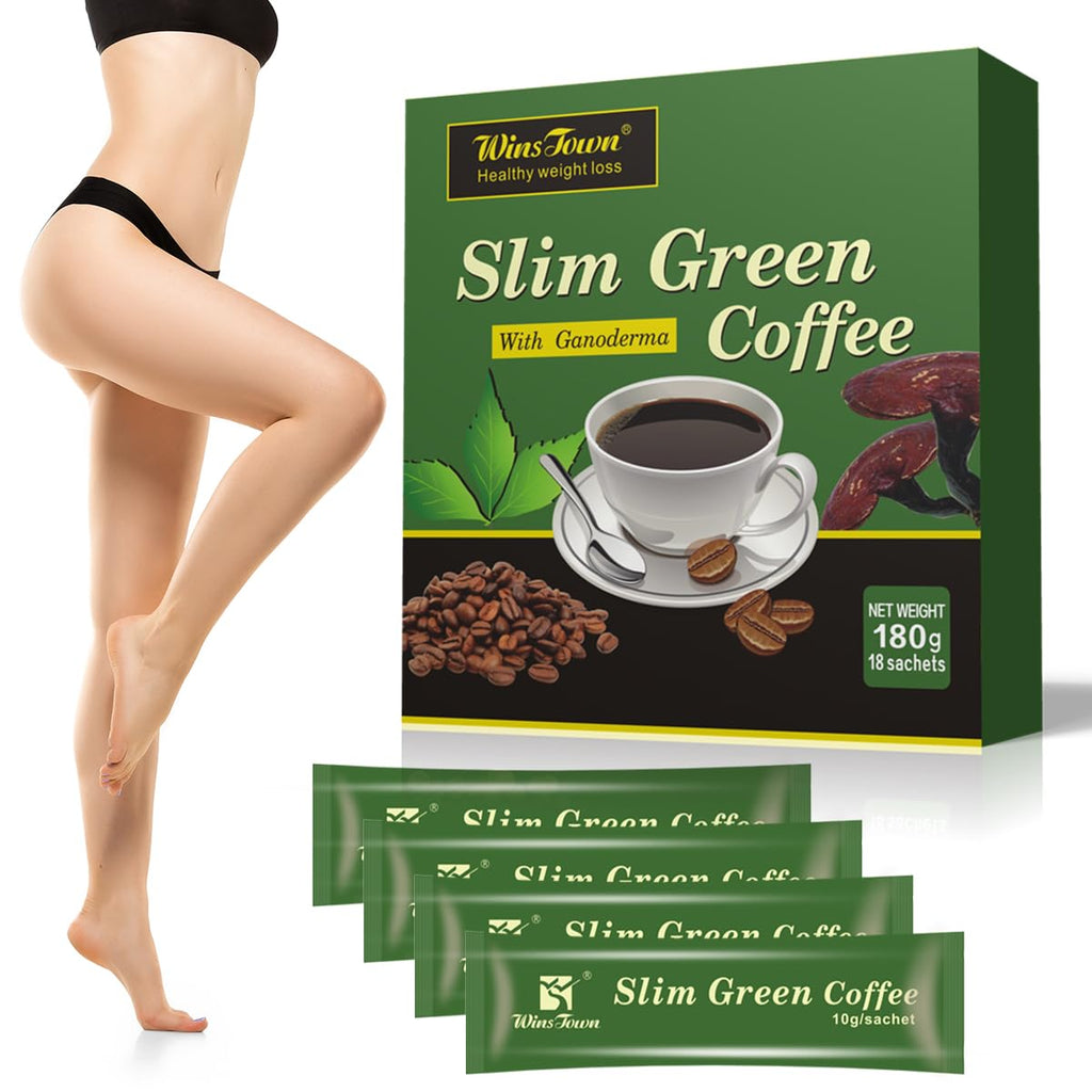 Green Coffee Bean Extract Powder, Slim Green Coffee, 18 Sachets
