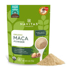 Navitas Organics Maca Powder – 100% Gelatinized Peruvian Maca for Adaptogen Smoothies, Lattes, Baking & More – Energize & Balance - USDA Organic, Non GMO, Vegan, Gluten Free (4oz. Bag, 23 Servings)