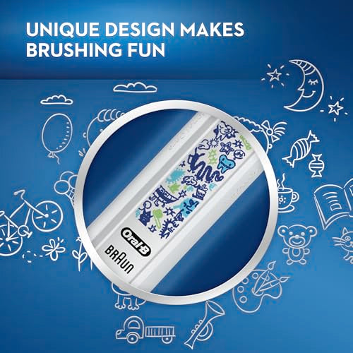Buy now Oral-B Kids Electric Toothbrush with Coaching Pressure Sensor and Timer, Rechargeable Toothbrush with Brush Head, Sparkle & Shine at indiglob india