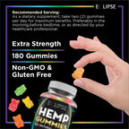 Hemp Gummies - Advanced Hemp Gummies - Relaxing Gummy with Hemp Oil - 180 Count