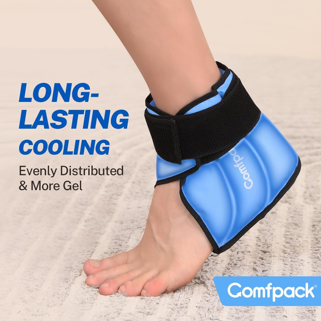 Buy now Heel Ice Pack Wrap for Plantar Fasciitis Relief, Ankle Ice Pack Wrap for Swelling, FSA Eligible, Reusable Gel Cold Pack for Foot Pain Relief, Achilles Tendonitis, Ankle Sprain, Heel Pain at indiglob india