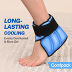 Buy now Heel Ice Pack Wrap for Plantar Fasciitis Relief, Ankle Ice Pack Wrap for Swelling, FSA Eligible, Reusable Gel Cold Pack for Foot Pain Relief, Achilles Tendonitis, Ankle Sprain, Heel Pain at indiglob india