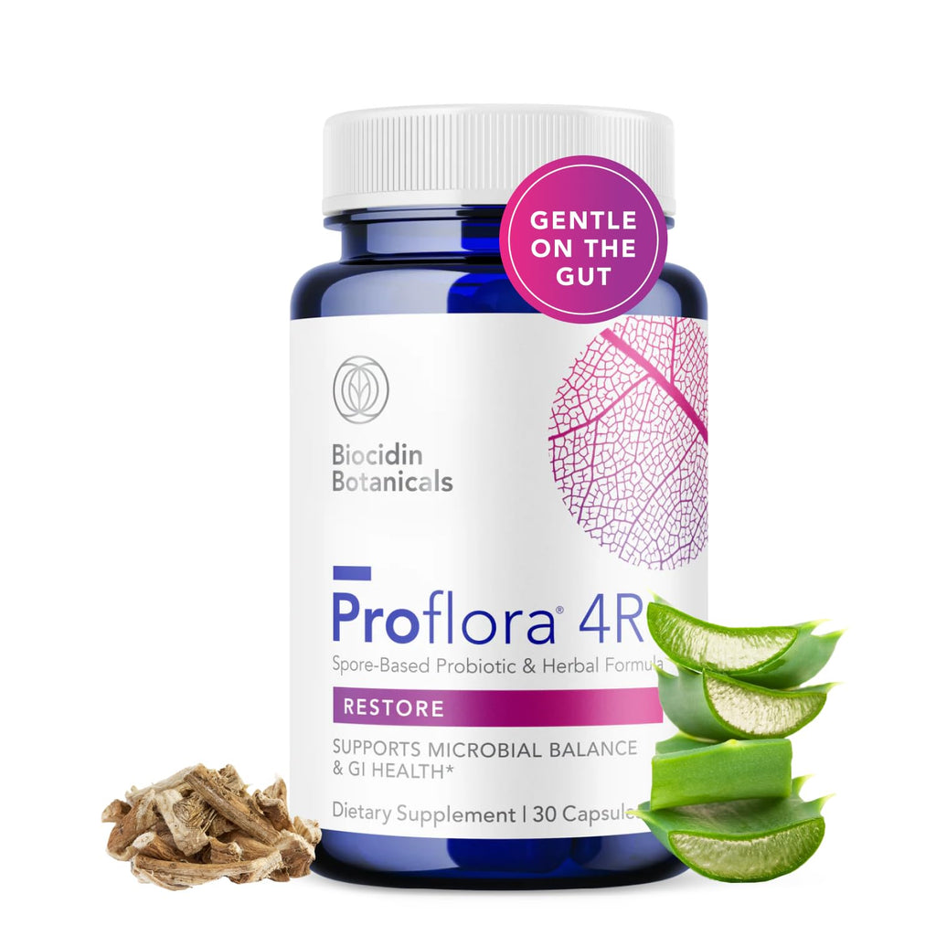 Biocidin Proflora 4R Spore Probiotic for Gut Health & Digestion, 30 Count