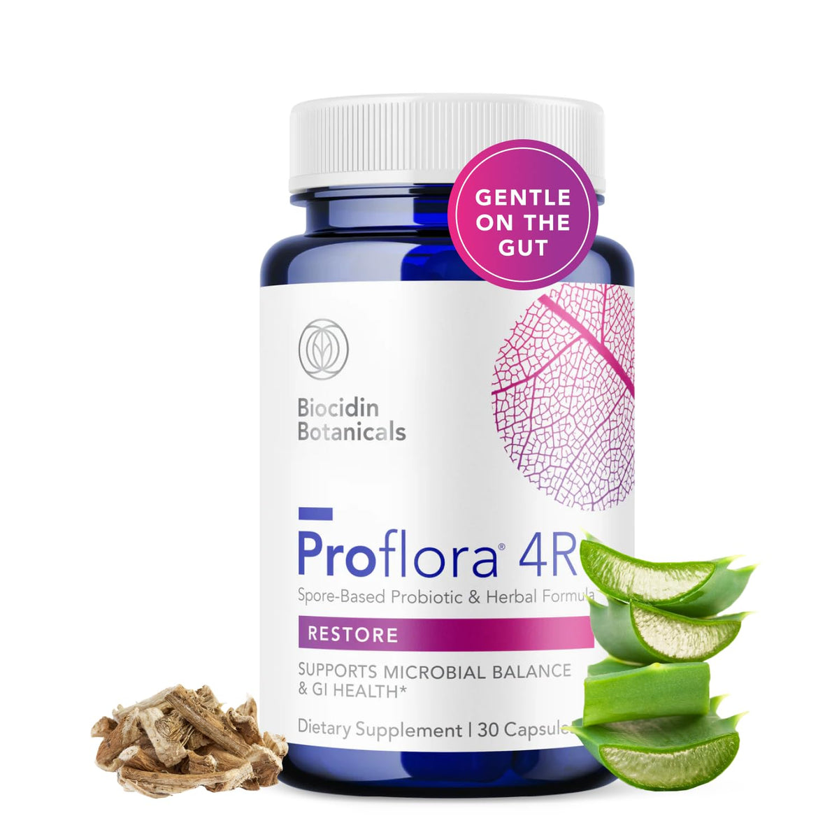 Biocidin Proflora 4R Spore Probiotic for Gut Health & Digestion, 30 Count