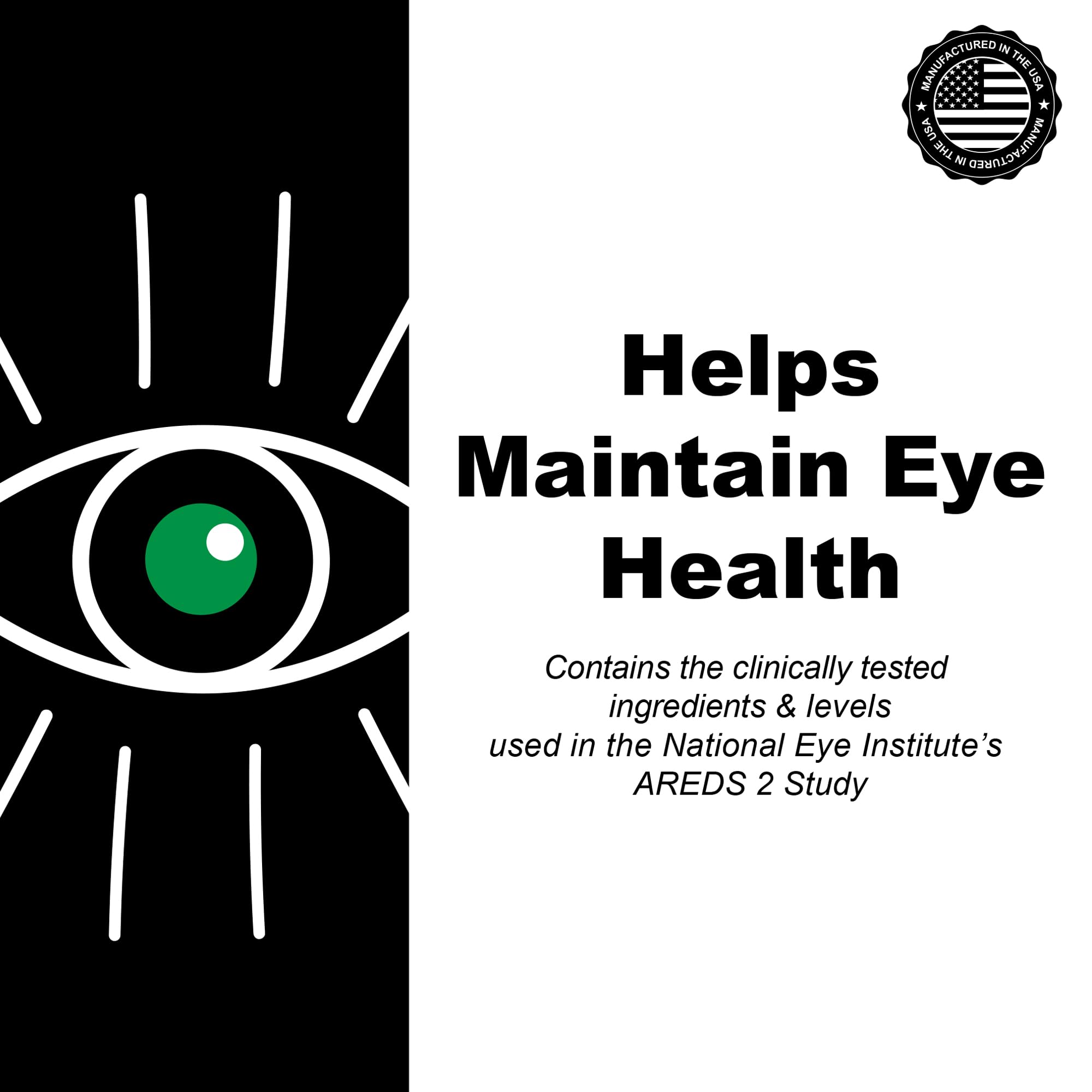 AREDS 2 SoftGels, 500 mg Vitamin C, 400 IU Vitamin E, 10 mg Lutein, 2 mg Zeaxanthin, 80 mg Zinc, 2 mg Copper - Supports Eye Health - Easy to Swallow 120 Mini SoftGels (Two Month Supply)
