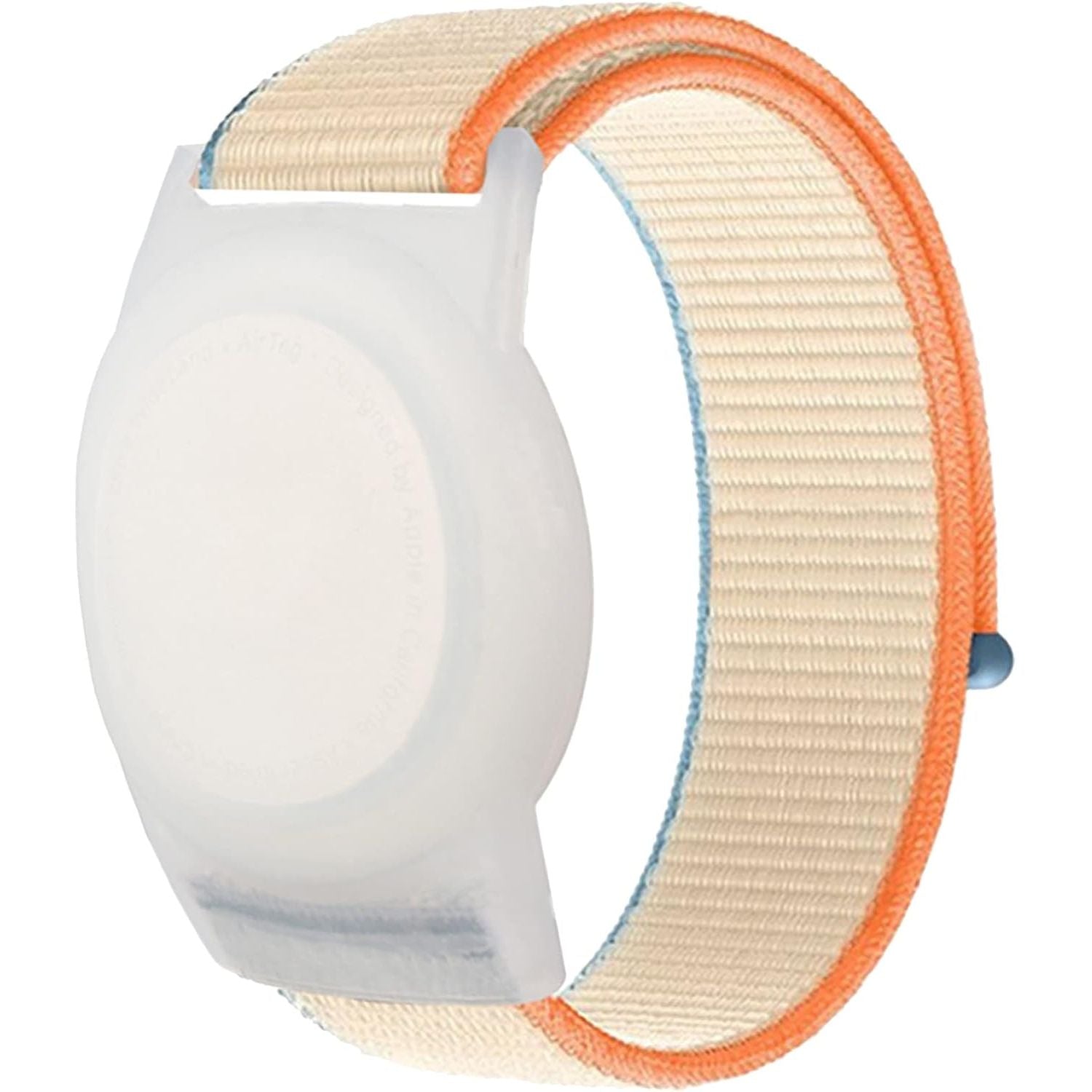 Buy now Kids Wristband Compatible with Apple AirTag, Protective Case for Air Tag GPS Tracker Holder with Nylon Bracelet, Adjustable Anti Lost Watch Band for Toddler Child Elder(Rainbow A) Mlik White at indiglob india