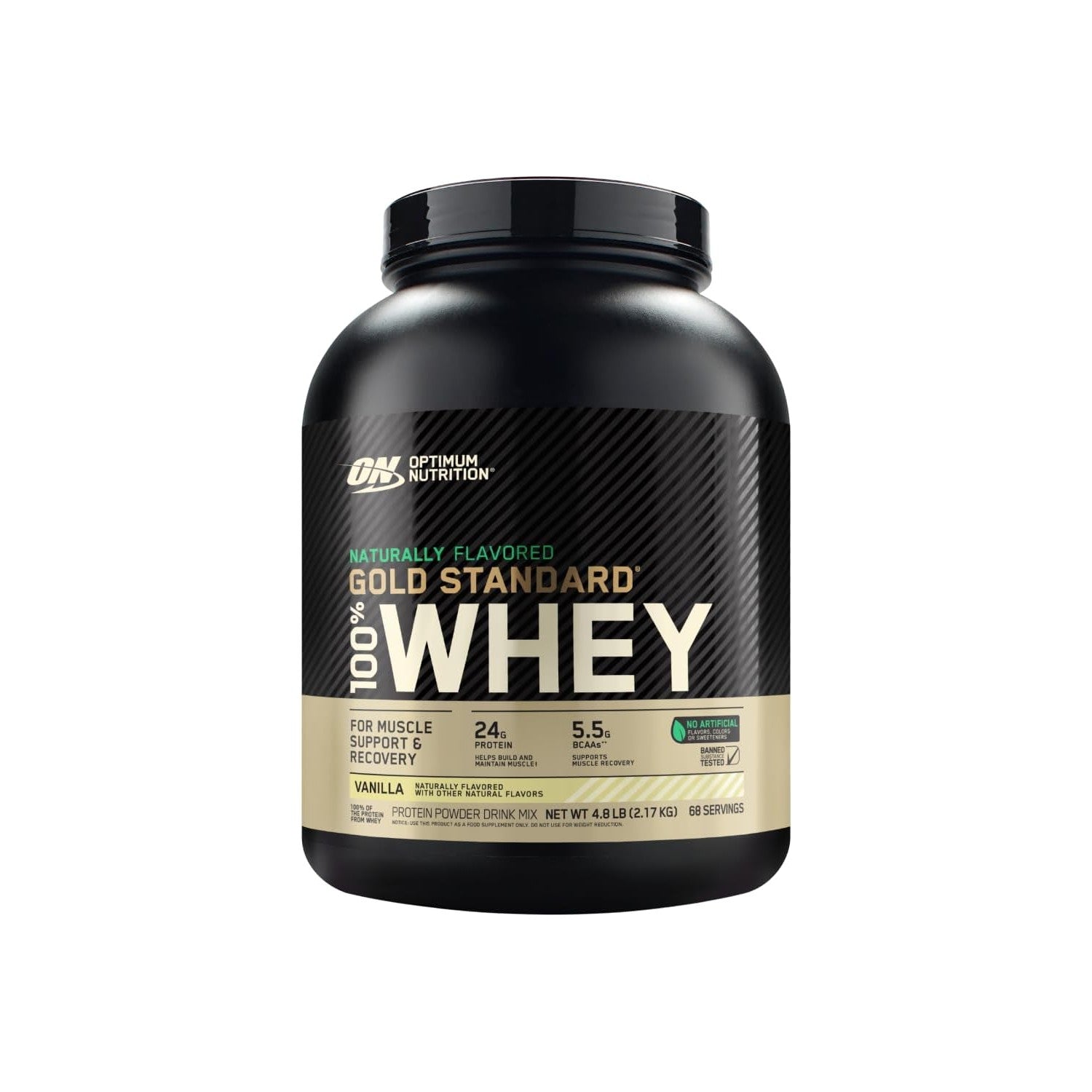 Buy now Optimum Nutrition Gold Standard 100% Whey Protein Powder, Strawberry Banana, 5 Pound (Packaging May Vary) at indiglob india