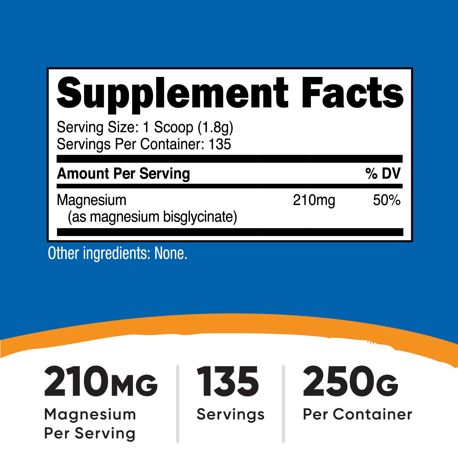 Nutricost Magnesium Glycinate Powder (250 Grams) Unflavored