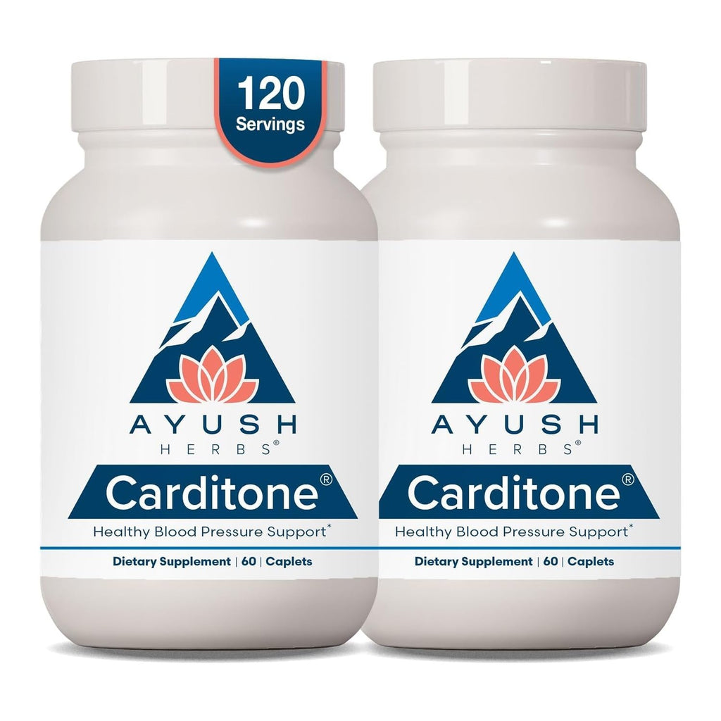 Ayush Herbs Carditone, Holistic Heart Support with Rauwolfia, 60 Servings | Natural Heart Health Supplement for Women & Men, Arjuna, Calcium, and Magnesium
