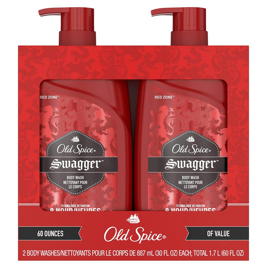 Buy now Old Spice Body Wash Red Zone, Swagger, 16-Ounce Bottle (Pack of 3) 60 Ounce (Pack of 1) at indiglob india