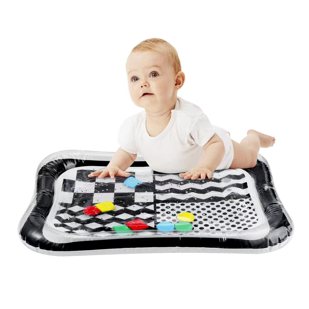 PandaEar 2 Pack Baby Tummy Time Water Mat, Inflatable Water Play Mat Toys