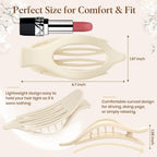Set of 4 large flat hair clips for women, lightweight and comfortable for everyday use. Verified by CuratCart.