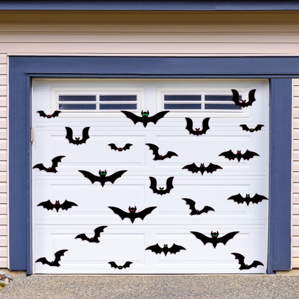 Magnetic Bats Halloween Garage Door Decorations, 23 PCS