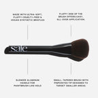 Buy now Saie Powder Blush Brush - Fluffy Makeup Brush for Cheeks - Ultra-Soft Tapered Bristles for a Precise, Diffused Application - For Pressed or Loose Powder Face Makeup, Bronzer + Blush - Vegan (1 Count) at indiglob india