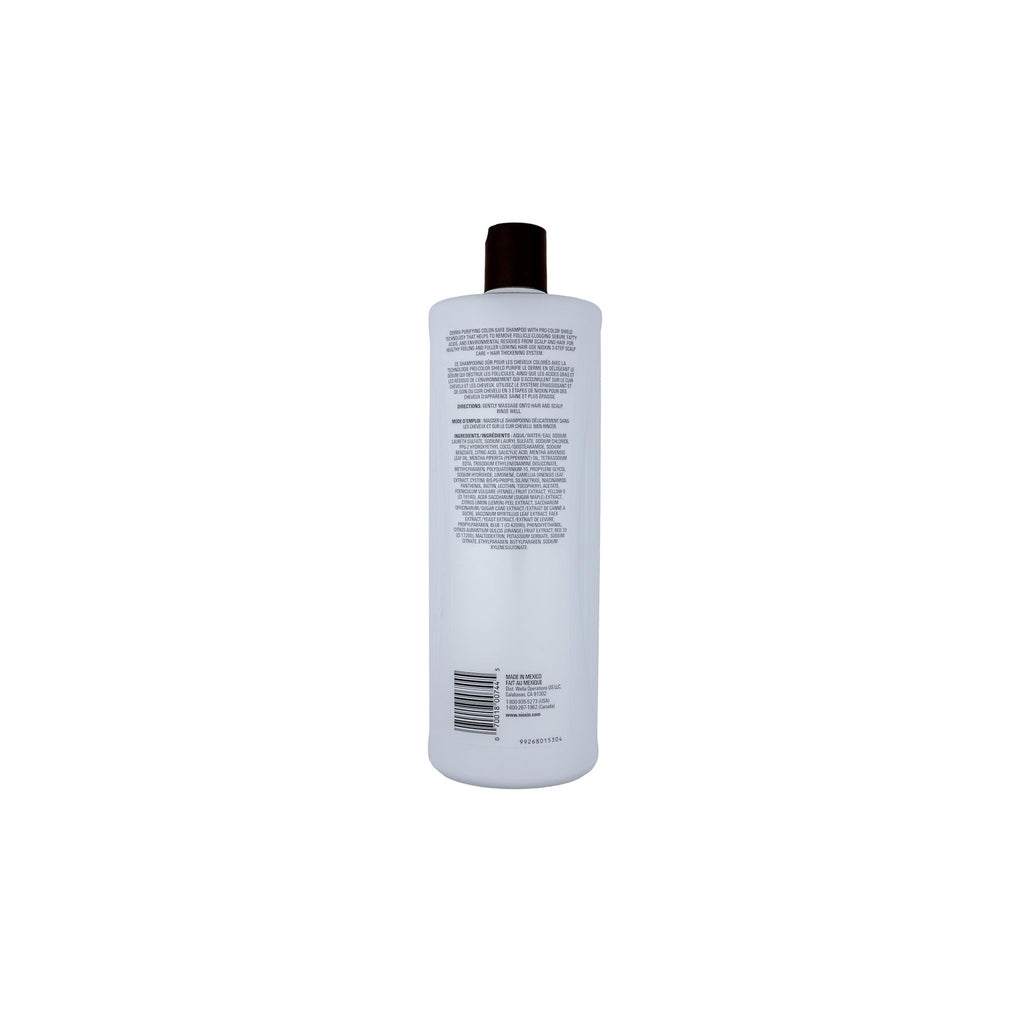 NIOXIN System 2 | Scalp Care | Shampoo | Hair Thickening | For Natural Hair | Scalp Health | For Natural Hair with Progressed Thinning | Cleanse & Boost Hair Density with Niacinamide & Biotin