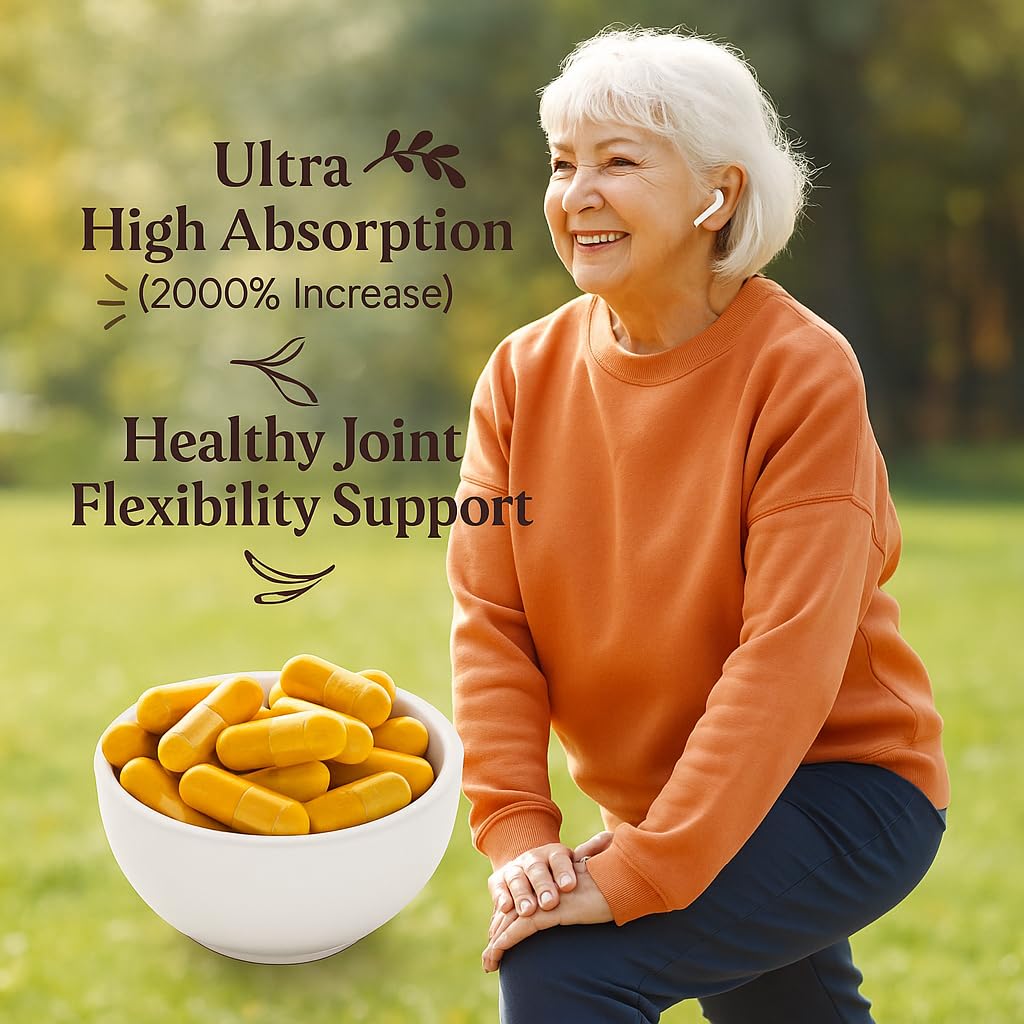Me First Living Turmeric Curcumin 1000 mg 95% Curcuminoids, Bioperine 10 mg, 19x More Potent Than Others, Increased Absorption, Non-GMO, Organic Turmeric, Vegan, Gluten Free, 60 Capsules