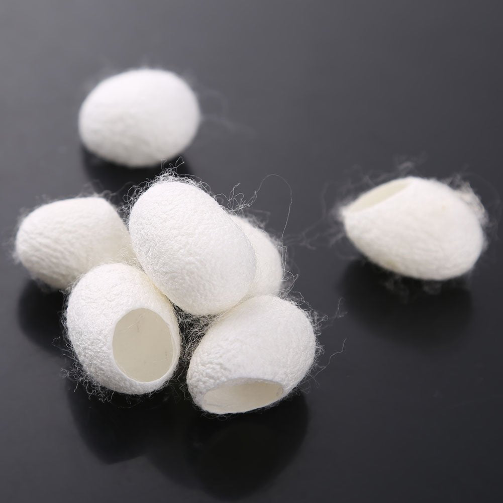 Buy now TTSAM 100pcs Fresh Natural Silk Ball Cocoons Facial Cleanser Balls Healthy Skin Care Scrub Face Massage at indiglob india