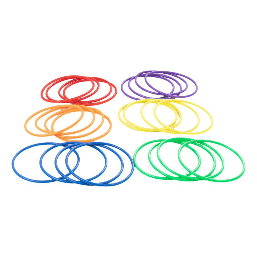 24 Pcs Plastic Ring Toss Game for Kids Toss Rings for Speed Agility