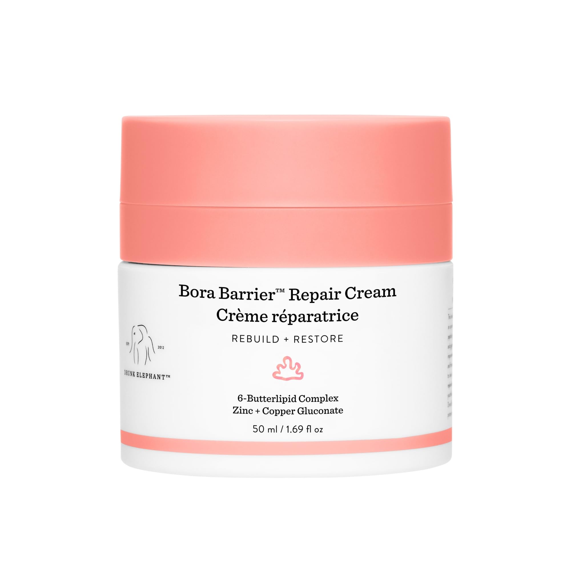 Buy now Drunk Elephant Bora Barrier Repair Cream - 50 ml/1.69 fl oz - Ultra-Rich Moisturizer - Clean Clinical Skincare - Cruelty-Free - Dermatologist-Tested - Free of Essential Oils, Silicones, and Fragrance at indiglob india