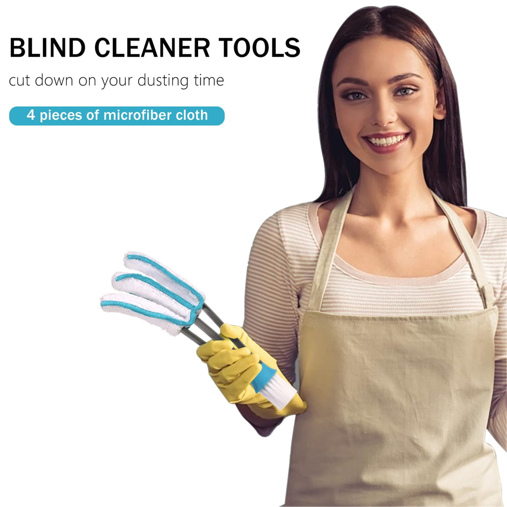 SetSail Blind Duster, Window Cleaner Duster Brush with 5 Microfiber Sleeves