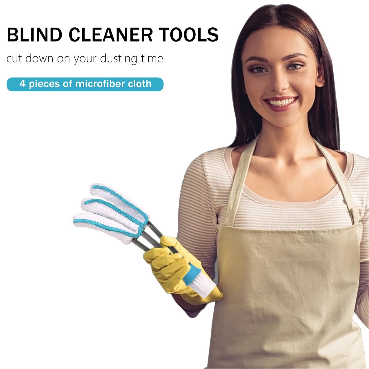 SetSail Blind Duster, Window Cleaner Duster Brush with 5 Microfiber Sleeves