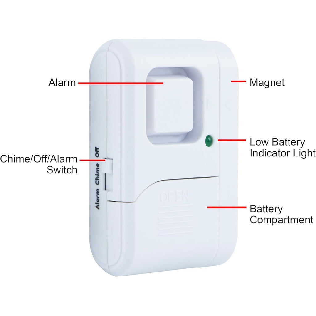 Buy now GE Personal Security Window and Door Alarm, 4 Pack, DIY Protection, Burglar Alert, Wireless Chime/Alarm, Easy Installation, Home Security, Ideal for Home, Garage, Apartment and More, White, 45174 at indiglob india
