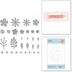 Buy now Spellbinders Etched Dies - Mini Blooms and Sprigs Default at indiglob india