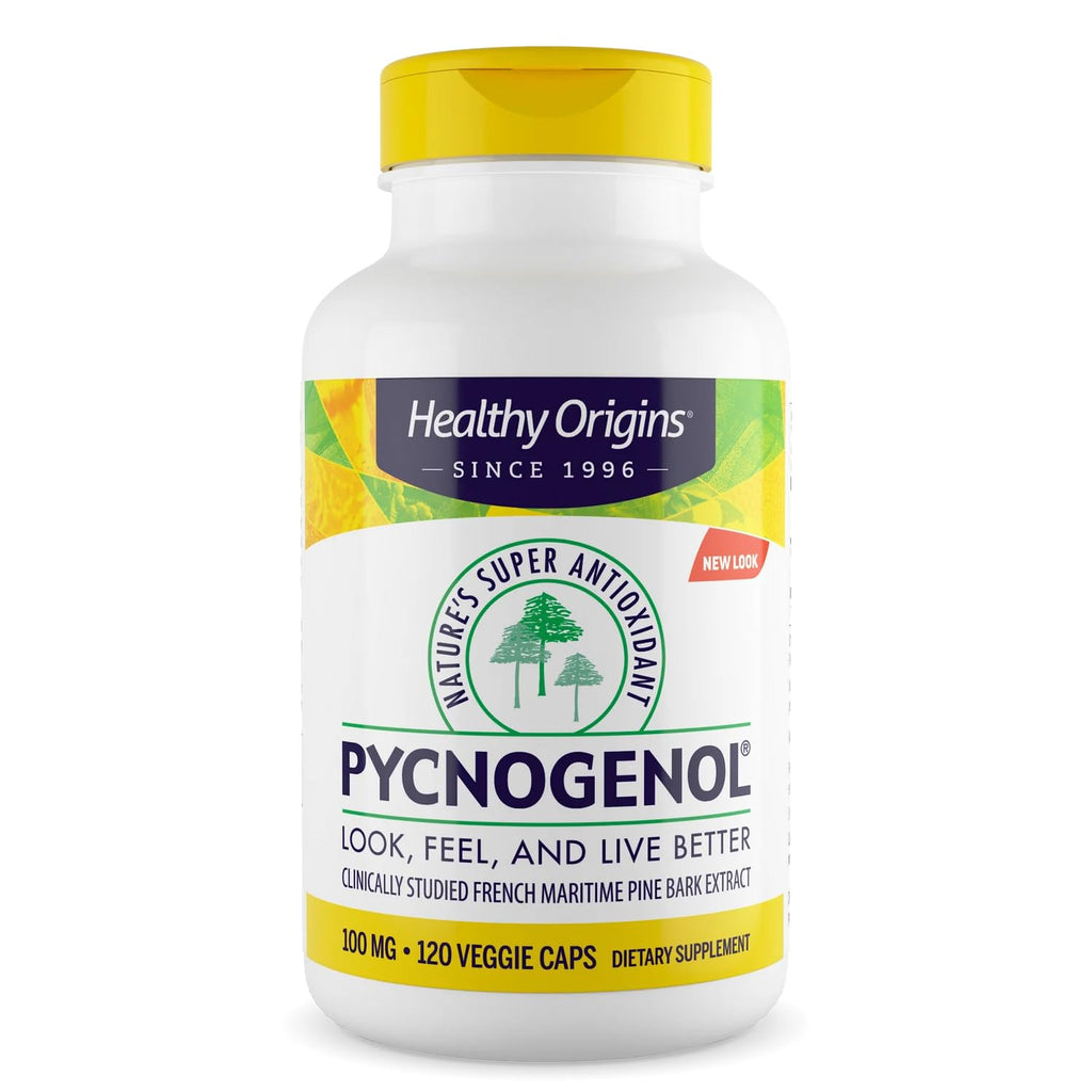 Healthy Origins Pycnogenol Pine Bark 100 mg, 60 Veggie Caps
