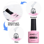 Buy now AIMEILI Builder Base Clear Sheer Color Gel, Hema Free, Cruelty Free, Vegan, No Need Slip Solution, Soak Off Gel Nail Polish 6pcs X 10ml - Kit Set 36 at indiglob india