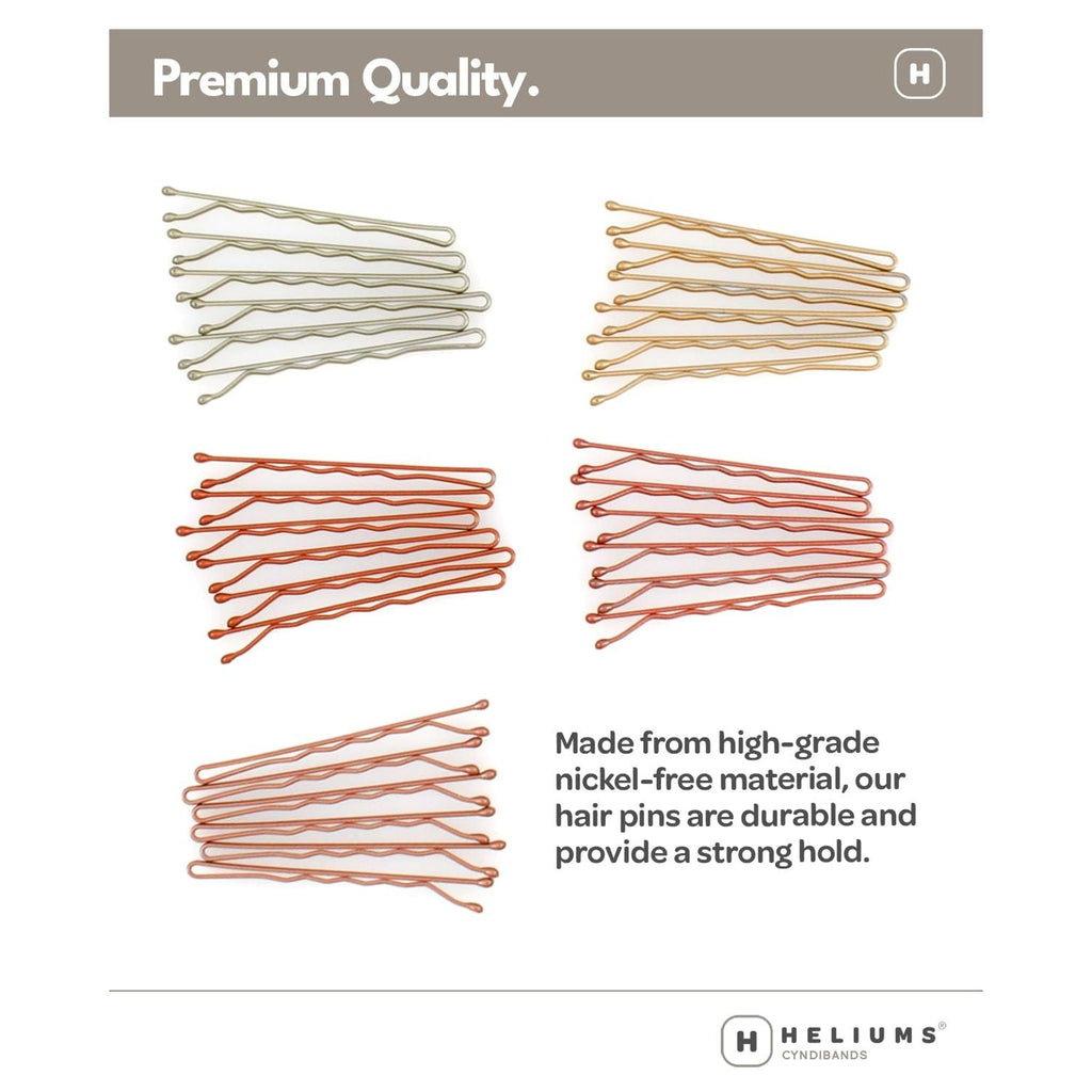 Buy now Heliums Bobby Pins - Auburn Red - 2 Inch Wavy Hair Pins, Color Matched for Redheads, 48 Count at indiglob india