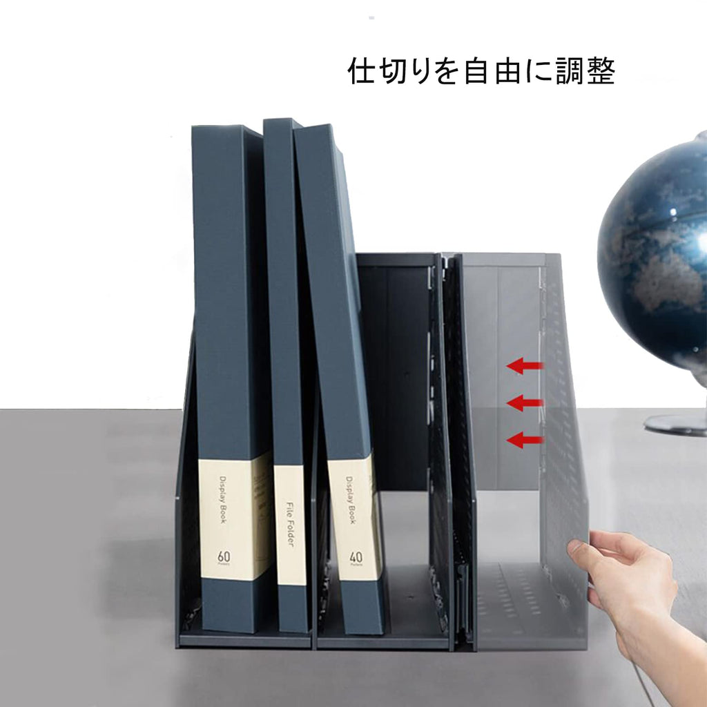 Buy now deli Magazine File Holder, Collapsible Desk File Organizer for Office Organization and Storage with 3 Vertical Compartments at indiglob india