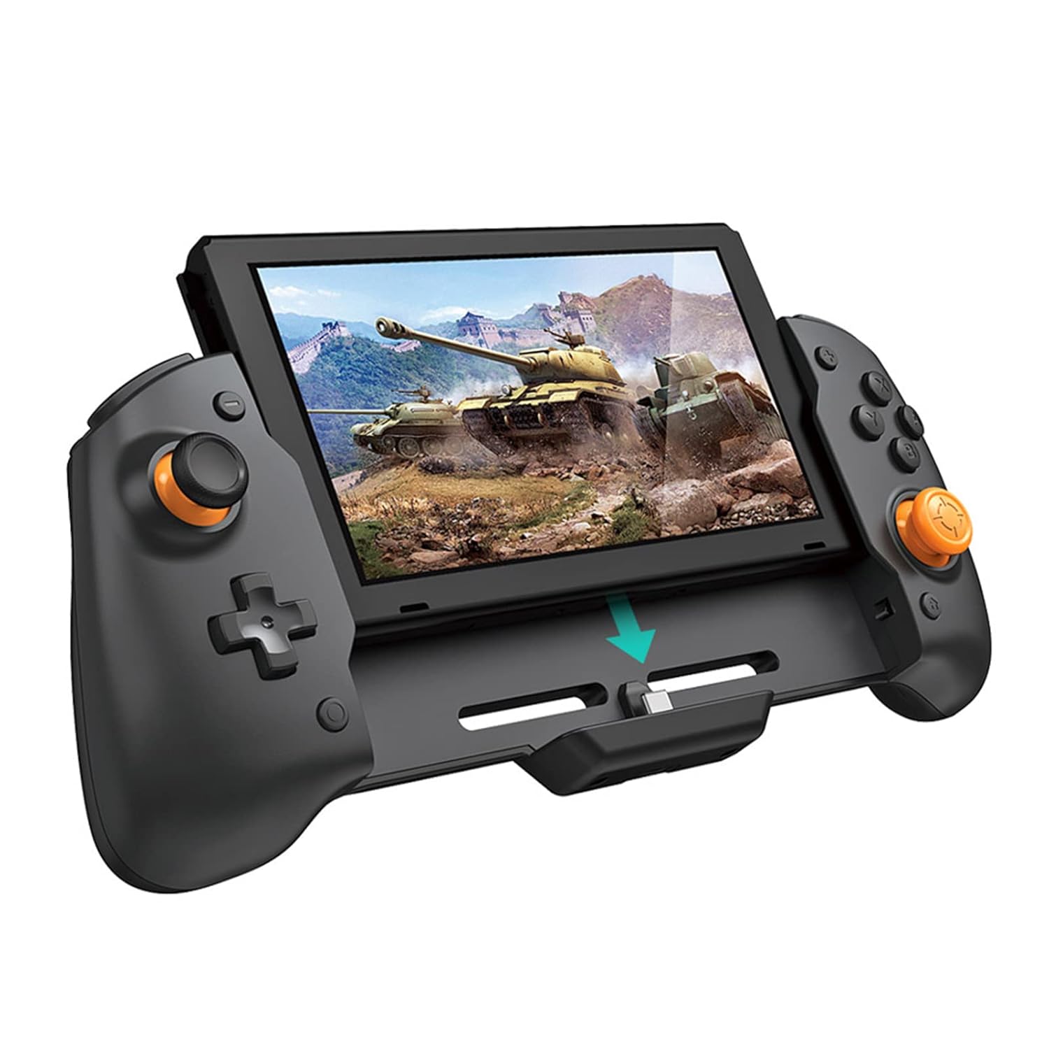 Buy now ECHZOVE Switch Controller Grip, Ergonomic Switch Controller with Six-Axis Gyroscope for Gravity Induction, Twin Motor Vibration, Power-Charging Input Port(NOT for Switch OLED) Black at indiglob india