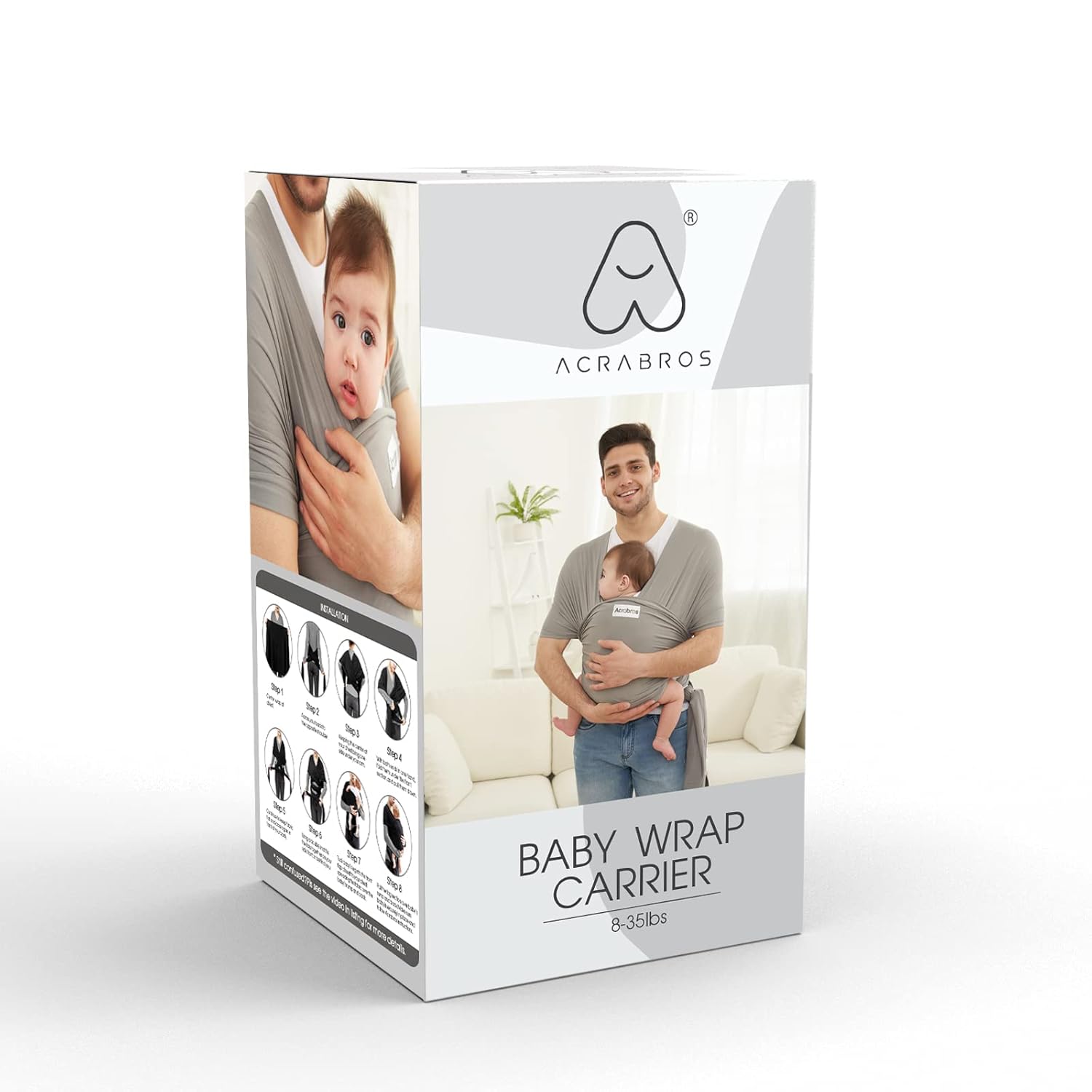 Buy now Acrabros Baby Wrap Carrier,Hands Free Baby Carrier Sling,Lightweight,Breathable,Softness,Perfect for Newborn Infants and Babies Shower Gift,Black at indiglob india