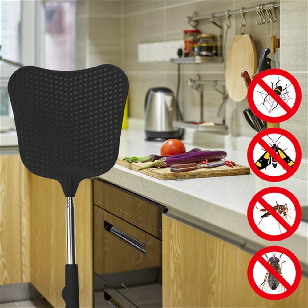 2Pack Telescopic Fly Swatters, Plastic Fly Swatter, Extendable Flyswatter